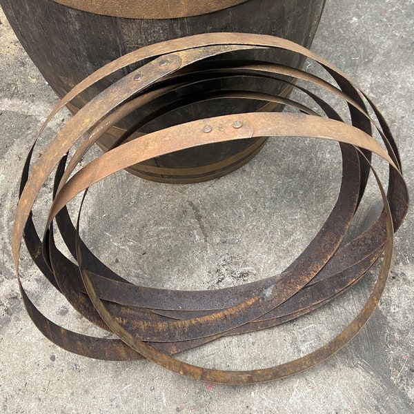 Whisky Barrel Metal Hoops/Rings Garden Art Diy