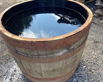 Water tight Whisky Barrel oak planter/tub