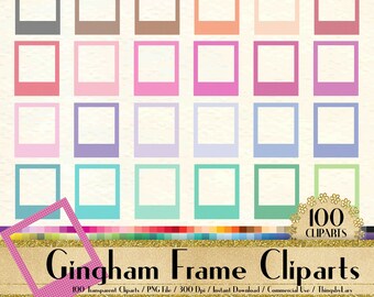 Könnte beinhalten: 100 digitale Cliparts von Gingham-Rahmen in verschiedenen Farben. Die Rahmen sind quadratisch und haben einen weißen Hintergrund. Die Rahmen sind perfekt, um Ihren digitalen Projekten einen Hauch von Verspieltheit zu verleihen.
