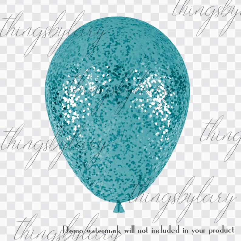 May include: A teal blue balloon with a glittery finish. The balloon is inflated and ready to be used for a party or celebration.