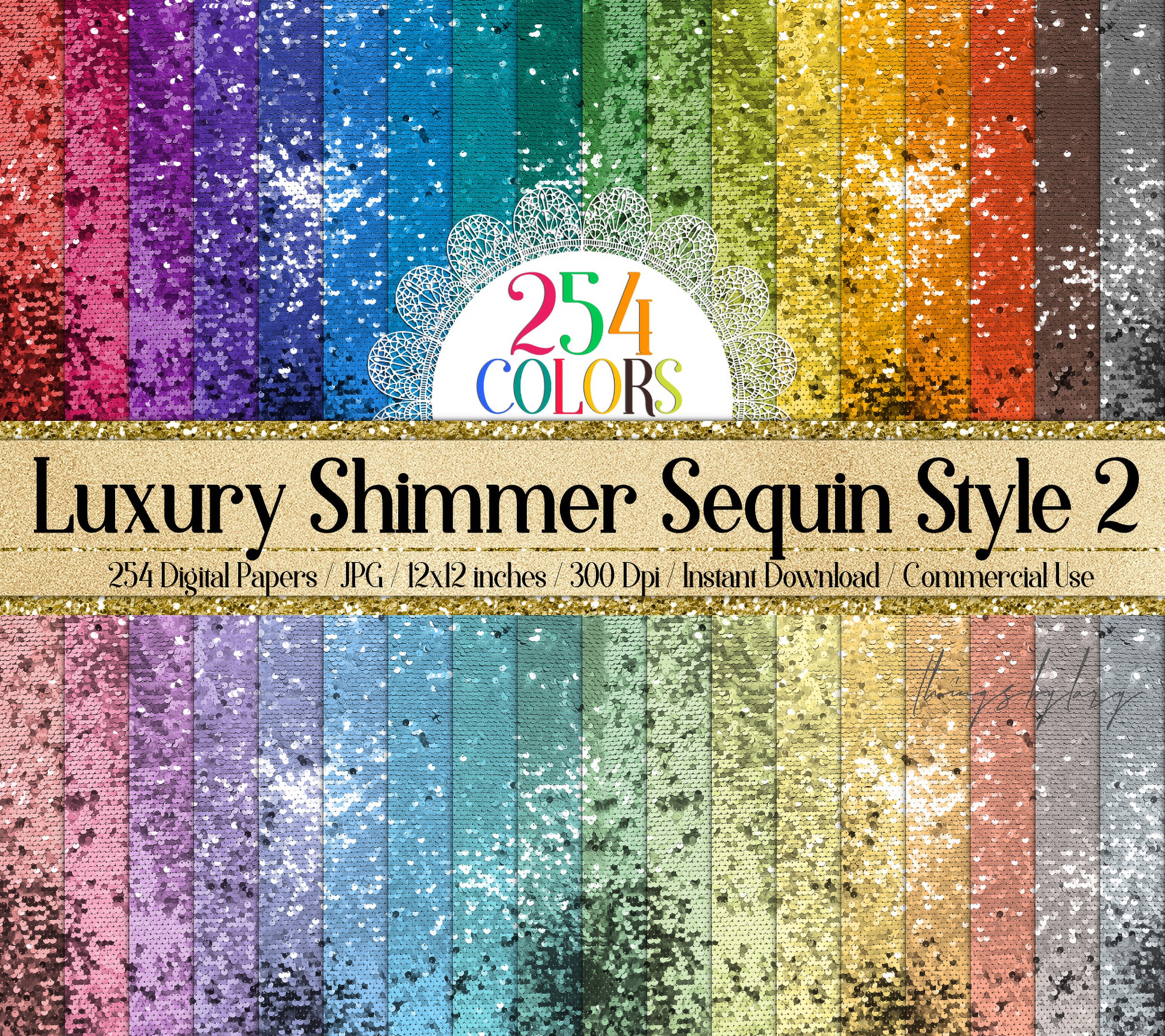 254 Luxury Shimmer Sequin Style 2 Digital Papers Commercial Use ...