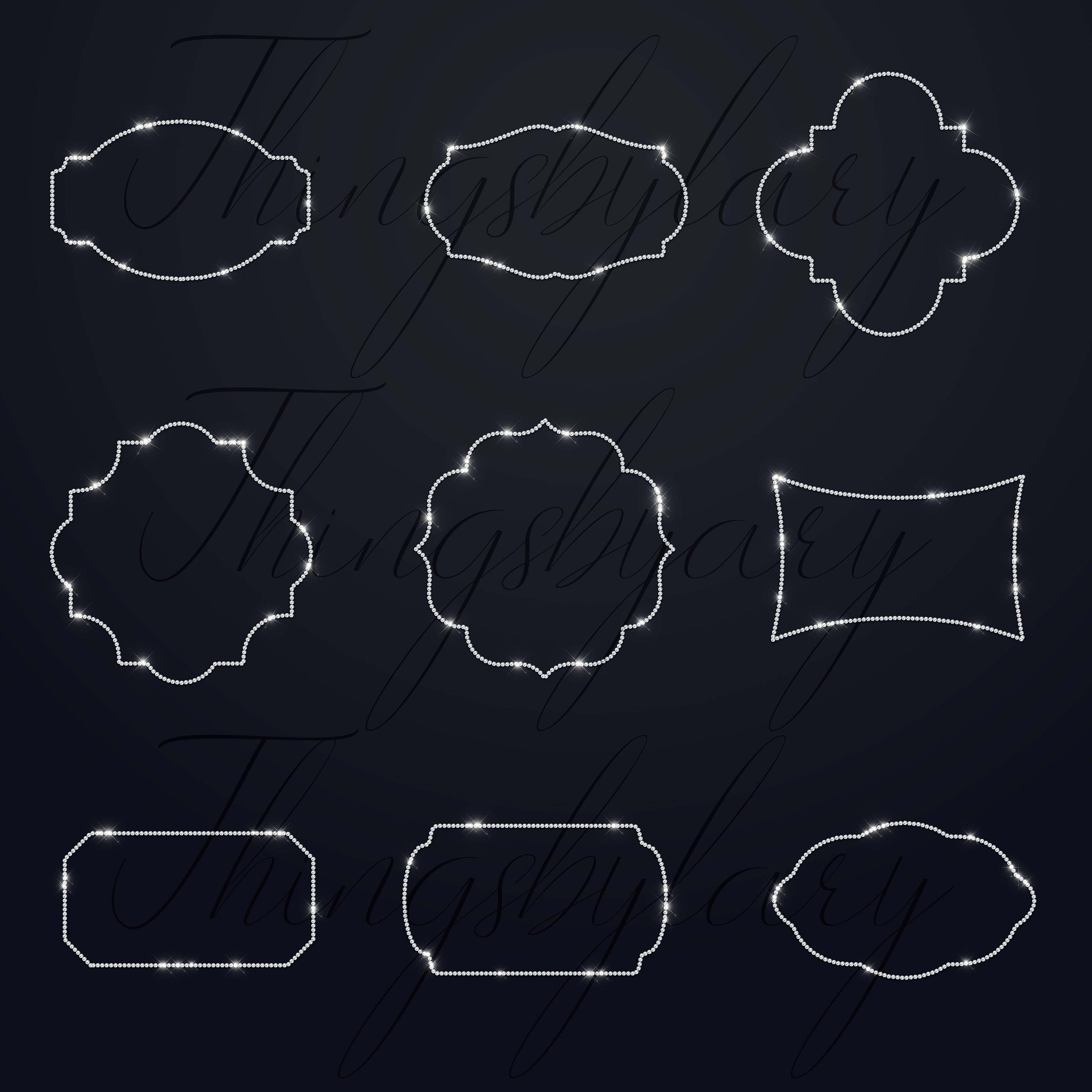 30 Real Diamond Frames Clip Arts 300 Dpi PNG Transparent Instant ...