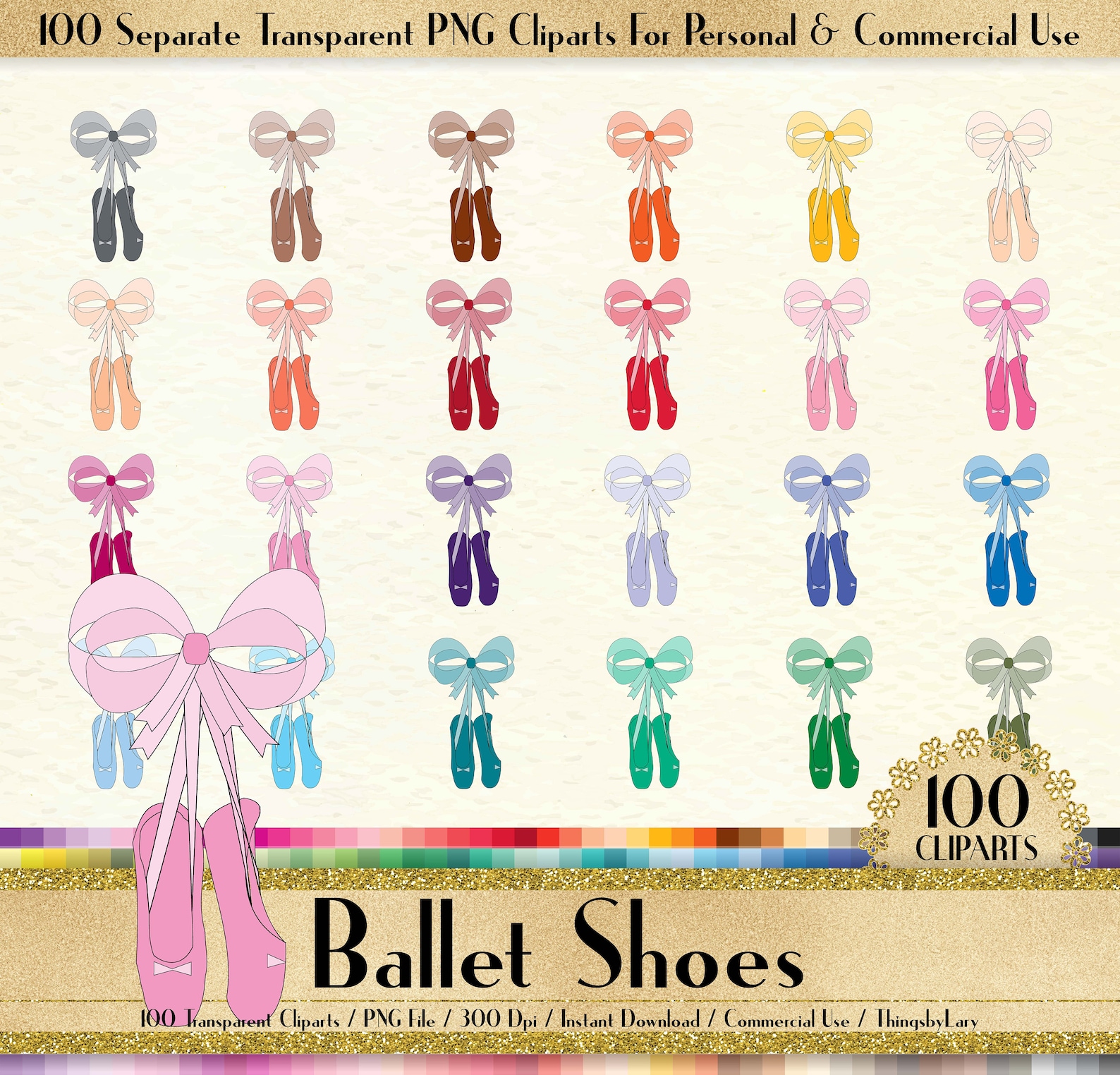 100 ballet shoes clipart,princess shoes,100 png clip art,planner clipart,instant download clipart,kid girl clipart, fashion clip