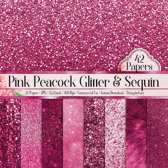 Best Creation 12 x 12 in. Cardstock Glitter Pink