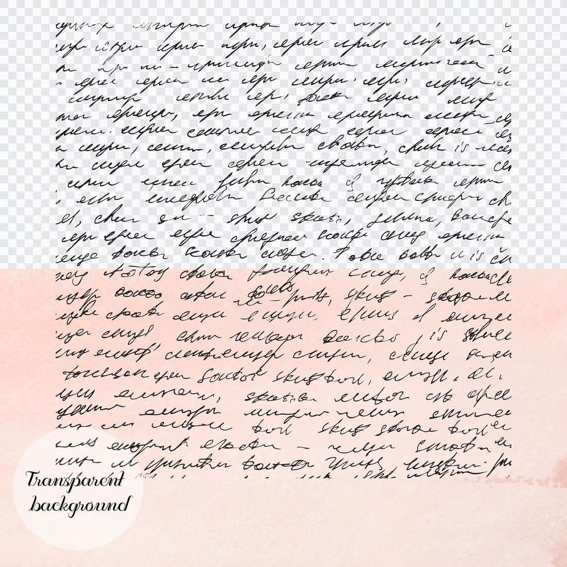 18 Seamless Black Vintage Handwriting Transparent Overlay PNG ...