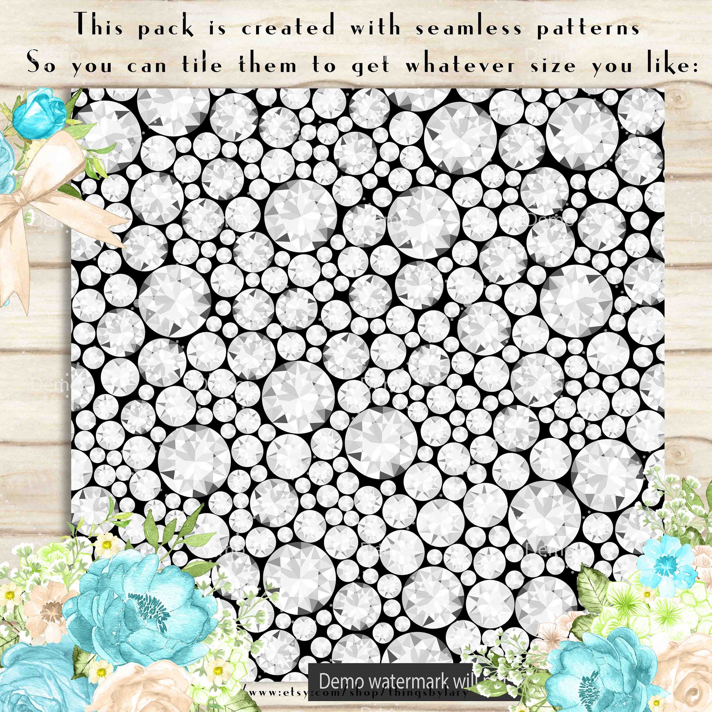 100 Seamless Diamond Papers in 12" X 12", 300 Dpi Planner Paper ...
