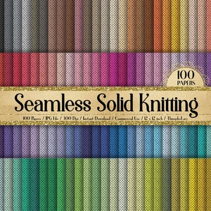 100 Seamless Solid Knitting Pattern Digital Papers 12