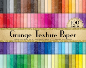 May include: A set of 100 digital paper textures in various colours with a grunge effect. The papers are 12x12 inches and 300 dpi. The papers are for commercial use and are easy to use.