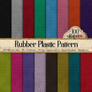 May include: A set of 100 digital paper textures in various colors. The textures are a rubber plastic pattern. Each paper is 12x12 inches and 300 dpi.