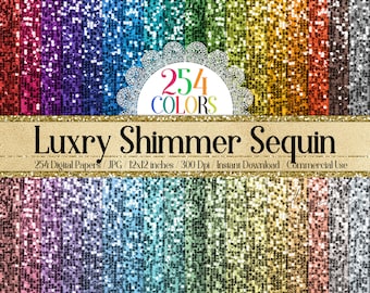 254 Luxury Shimmer Sequin Digital Papers Commercial Use confetti sequin party sparkle sequin party glittery pearlescent sequins white sequin