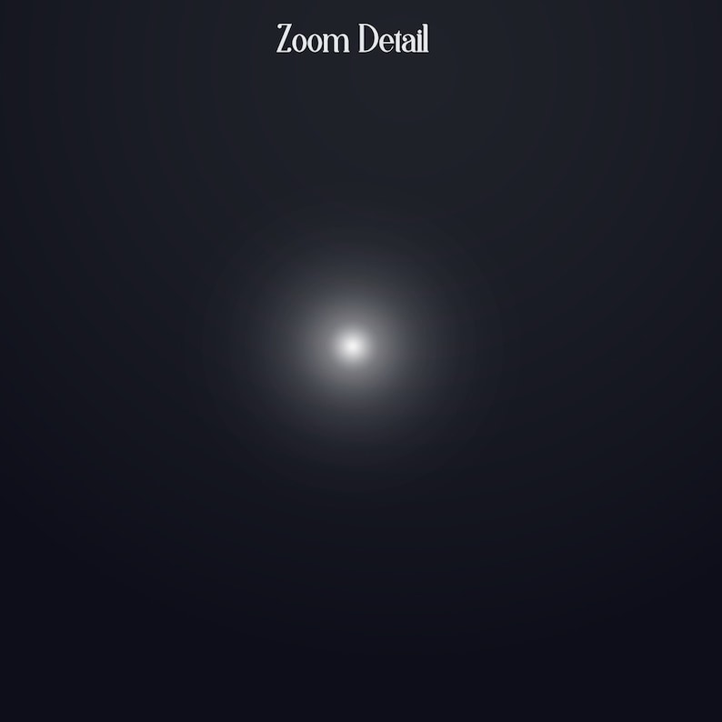 May include: A close-up of a bright white light source, appearing as a star-like point of light against a dark background.