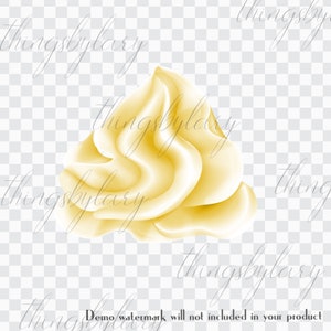 100 Icing dollops PNG Digital Images Whipped Cream Clip arts digital cupcake Dollop Frosting cupcake scrapbook digital dollops birthday cake image 4