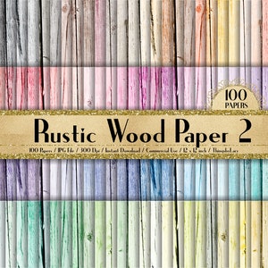 100 carte in legno rustico da 12 pollici, carta per pianificatore da 300 Dpi, carta per album, carta arcobaleno, carte in legno rustico, legno rustico