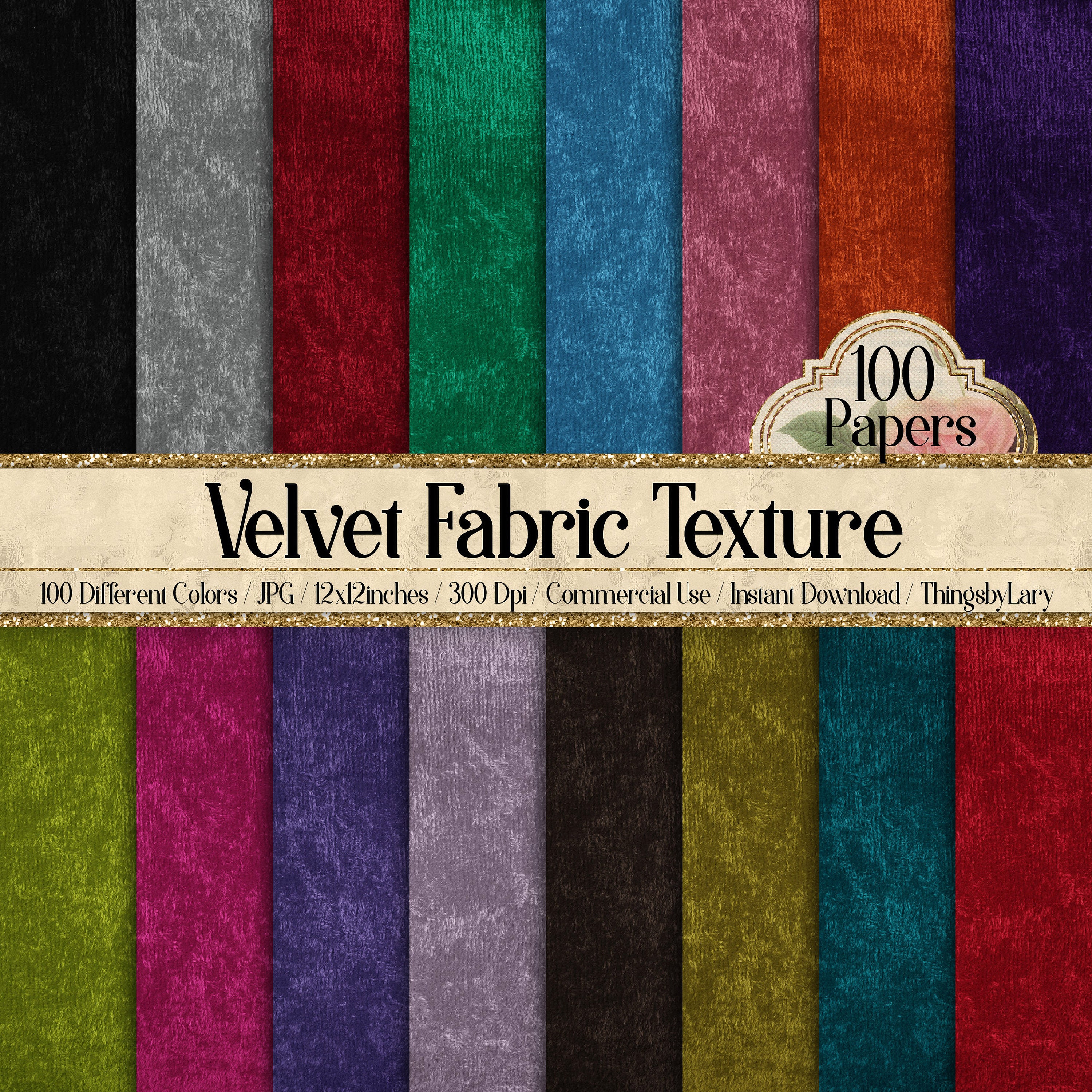 100 Velvet Cloth Style Digital Paper, 100 Pieces, 12 X 12, 300 Dpi High  Quality JPEG Files, Instant Download 
