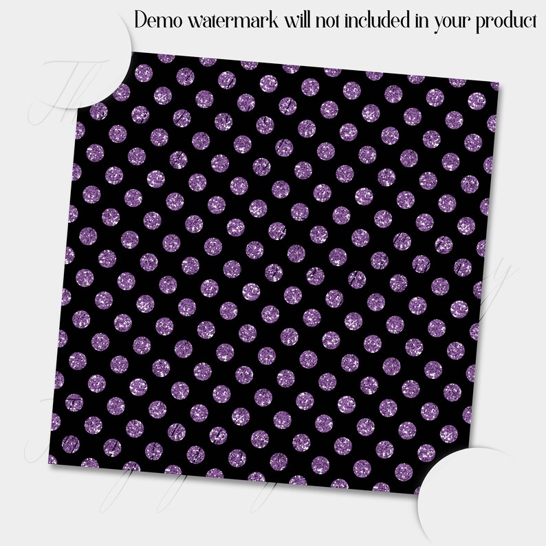 100 Seamless Black & Glitter Polka Dot Digital Papers 12x12" 300 Dpi ...