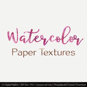 12 Acquerello Carta Textures JPG 12inch Instant Download Uso Commerciale 300 Dpi Planner Carta Scrapbook Carta, Acquerello Texture Carta