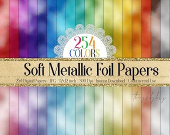 254 Soft Foil Metallic Digital Images 12 inch 300 Dpi Instant Download Commercial Use Metallic Texture Luxury Gradient Digital Papers