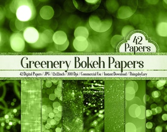 42 Bokeh and Glitter Texture Digital Papers 12 inch 300 Dpi Planner Paper Commercial Use Christmas Luxury st patrick's day Bokeh Background