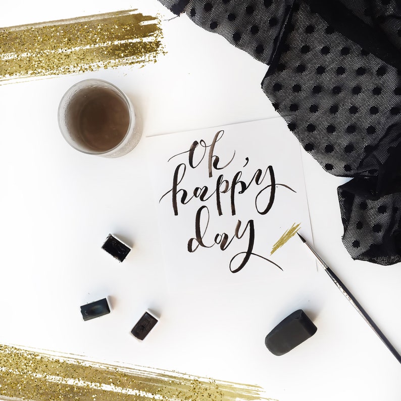 33 Gold Glitter and Black Hand Drawn Brush Strokes Overlay Images PNG ...