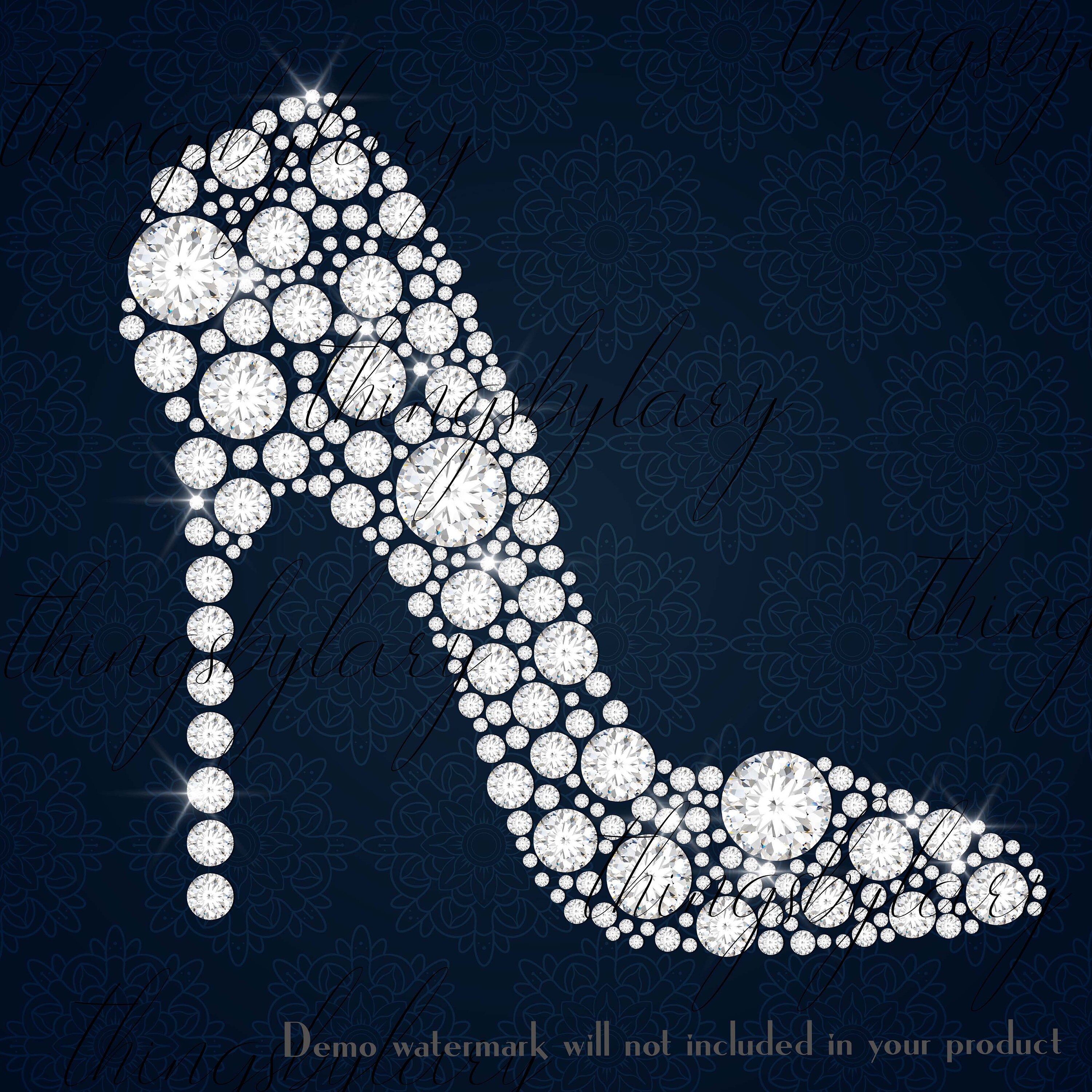 32 Diamond Pearl Rhinestone High Heels Digital Clip Arts 300 Etsy