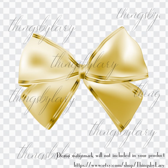 56 Gold Bows and Ribbons Cliparts, 300 Dpi, Instant Download, Commercial  Use, Bridal Shower, Digital Bows, Wedding Invitation, Satin Bows 