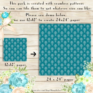 100 Seamless Damask Papers 12 Inch 300 Dpi Commercial Use Instant ...