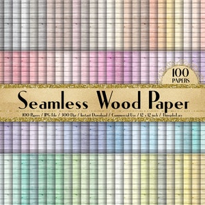 100 carte in legno senza giunture 12 pollici 300 Dpi Download istantaneo per uso commerciale, carta per pianificatore, kit rustico Scrapbooking, senza giunture