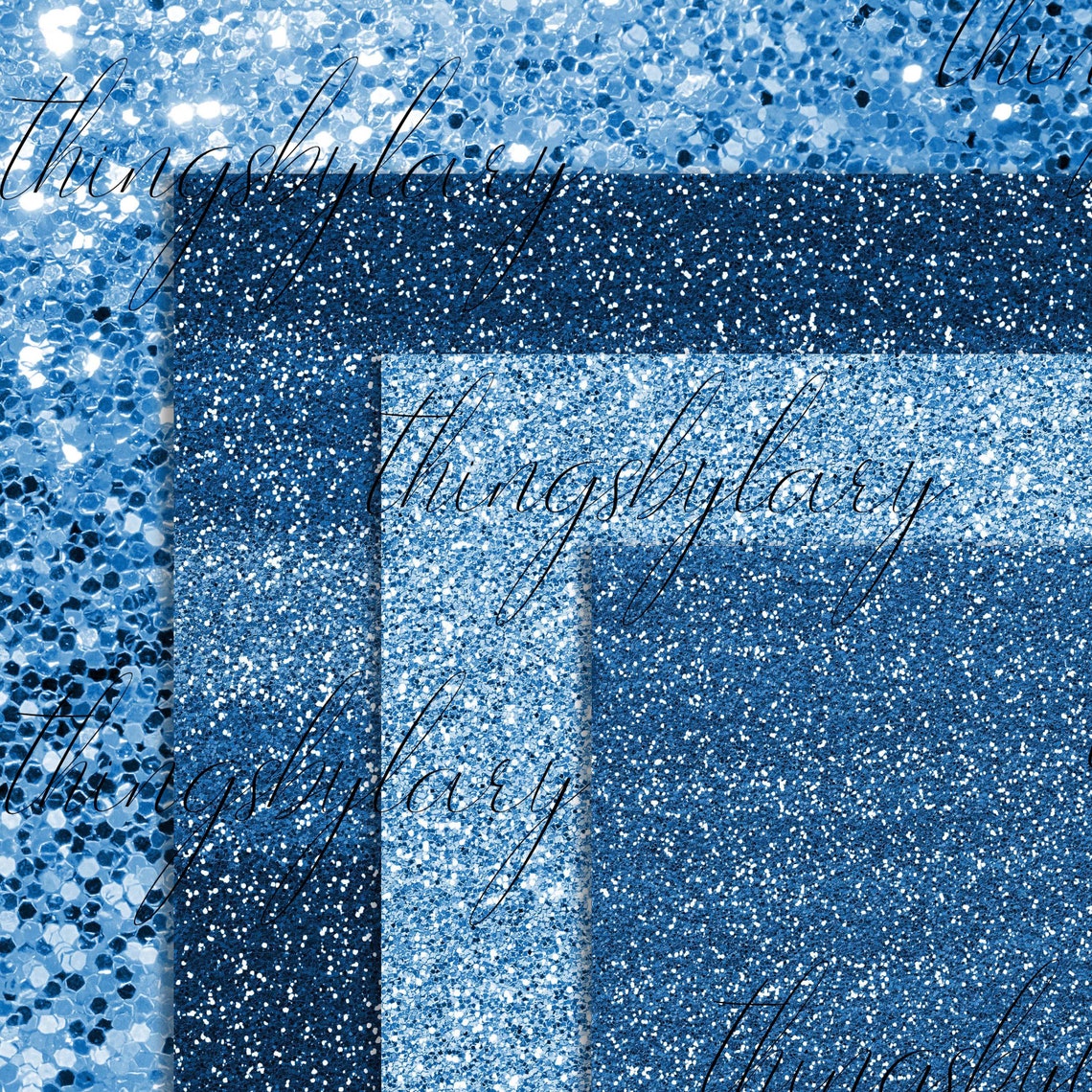 42 Royal Blue Glitter Papers 12 inch 300 Dpi Planner Paper Etsy