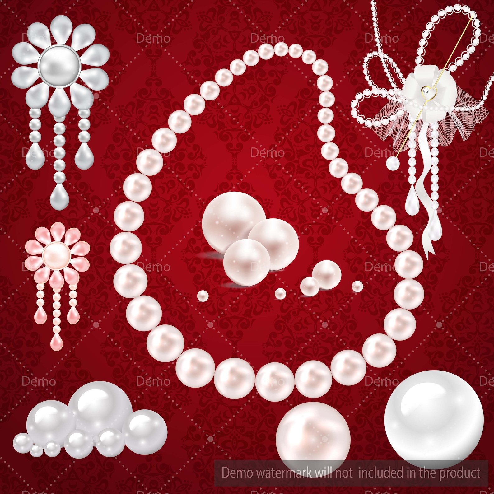 Hanging Pearl Chain Clipartpearl Stringjewelry Etsy