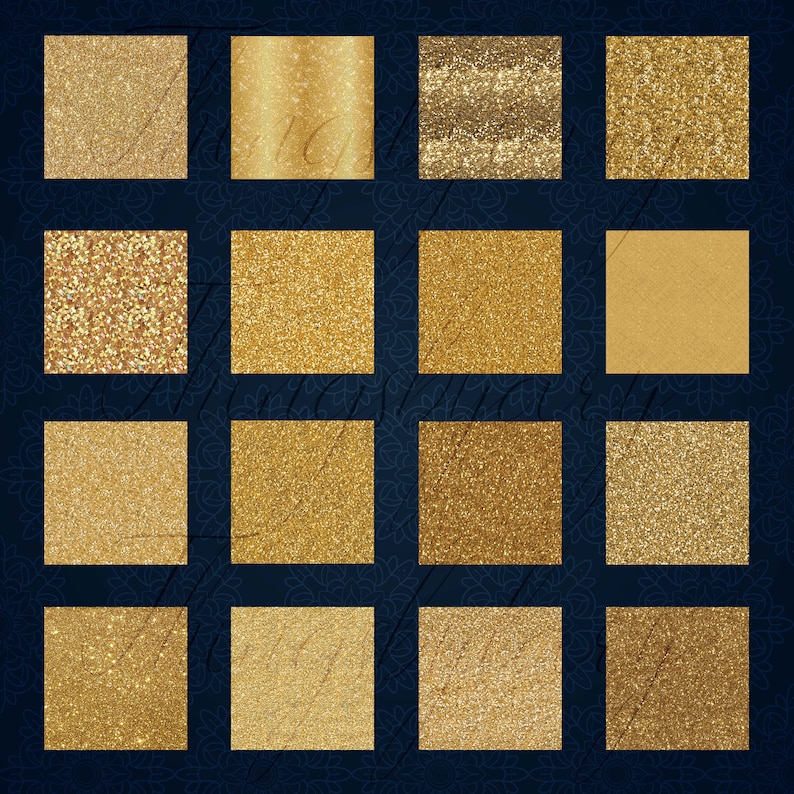 16 Seamless Gold Glitter Digital Papers 12 300 dpi commercial use instant download sparkle digital glitter seamless gold seamless glitter image 10