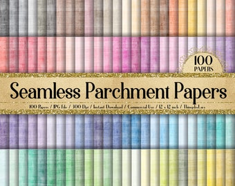 100 Seamless Antique Parchment Digital Papers 12x12" 300 Dpi Commercial Use Instant Download Printable Old Paper Grunge Distressed Vintage