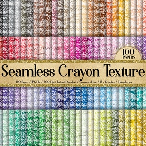 100 Seamless Crayon Texture Digital Papers Commercial Use Drawing crayon scribble texture crayon Sketch wax crayon hatching realistic crayon