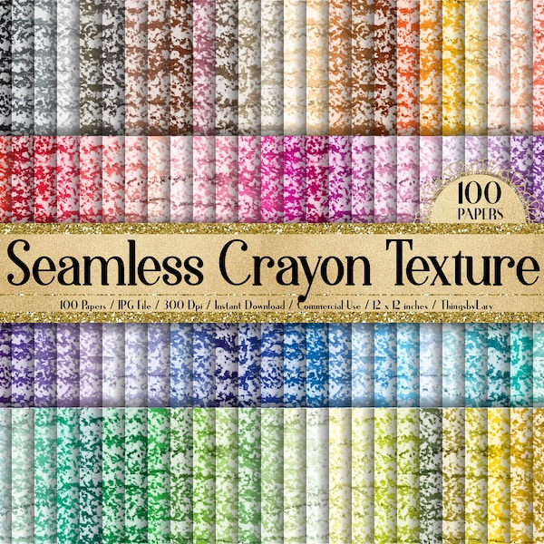 100 Seamless Crayon Texture Digital Papers Commercial Use Drawing crayon scribble texture crayon Sketch wax crayon hatching realistic crayon