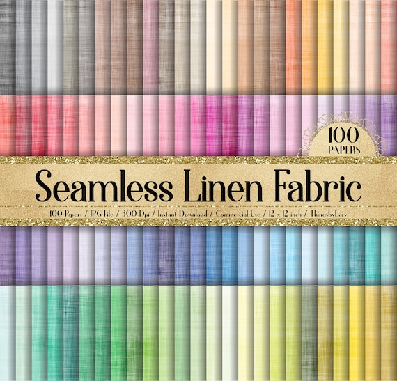 100 Seamless Linen Fabric Texture Digital Papers 12x12" 300 Dpi Commercial Use Instant Download Printable Burlap Denim Seamless Texture
