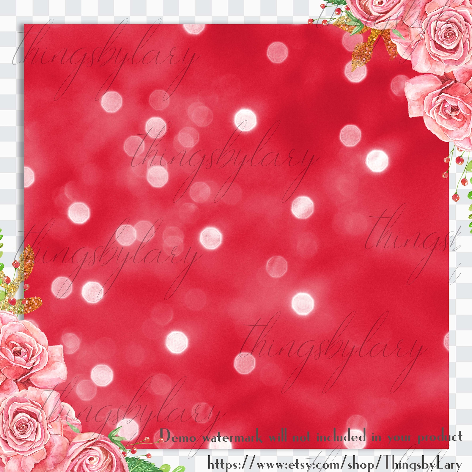 100 Realistic Blurred Bokeh Digital Papers 12x12" 300 Dpi Planner Paper ...