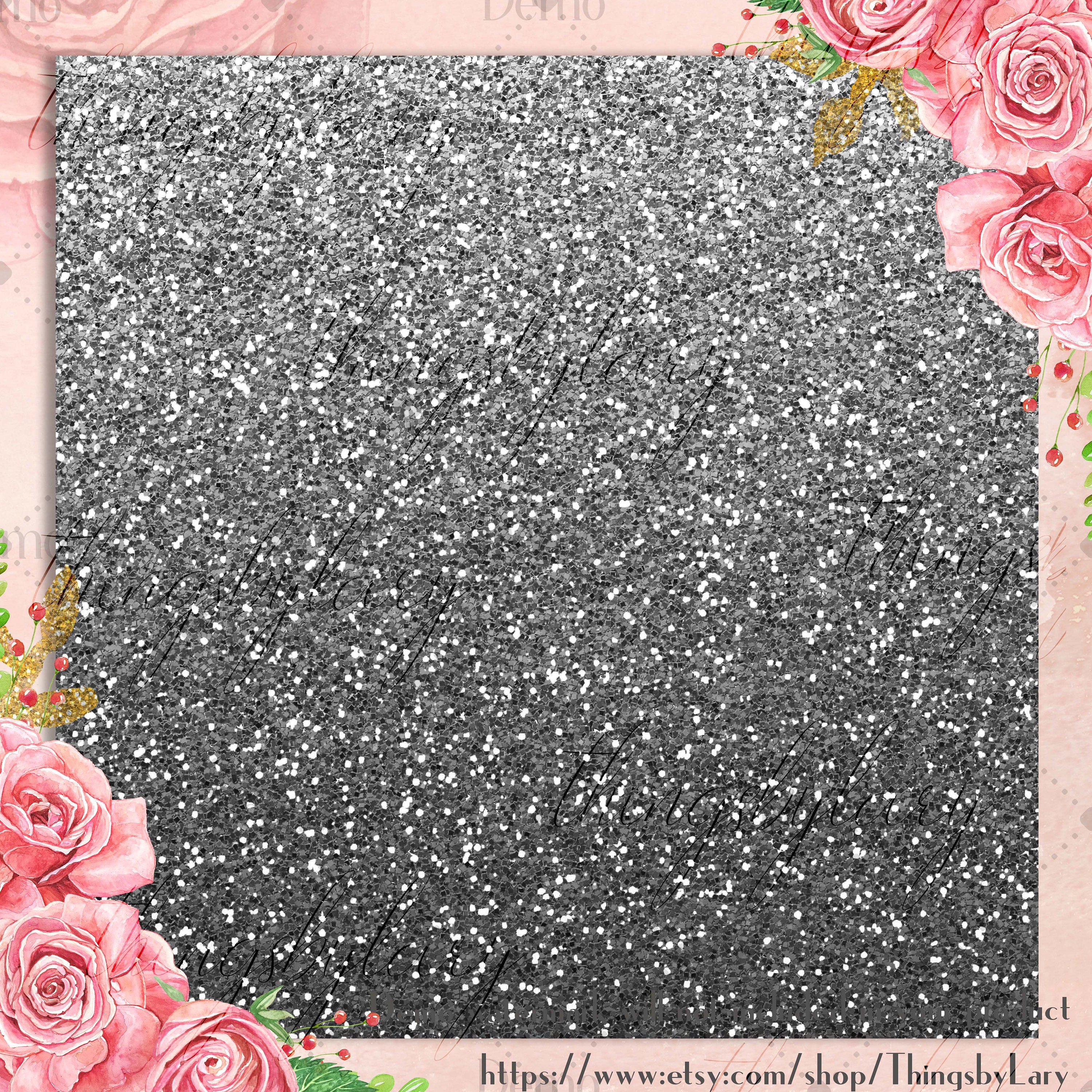 42 Silver Glitter and Sequin Digital Papers 12" 300 Dpi Instant ...