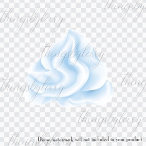100 Icing dollops PNG Digital Images Whipped Cream Clip arts digital cupcake Dollop Frosting cupcake scrapbook digital dollops birthday cake image 5