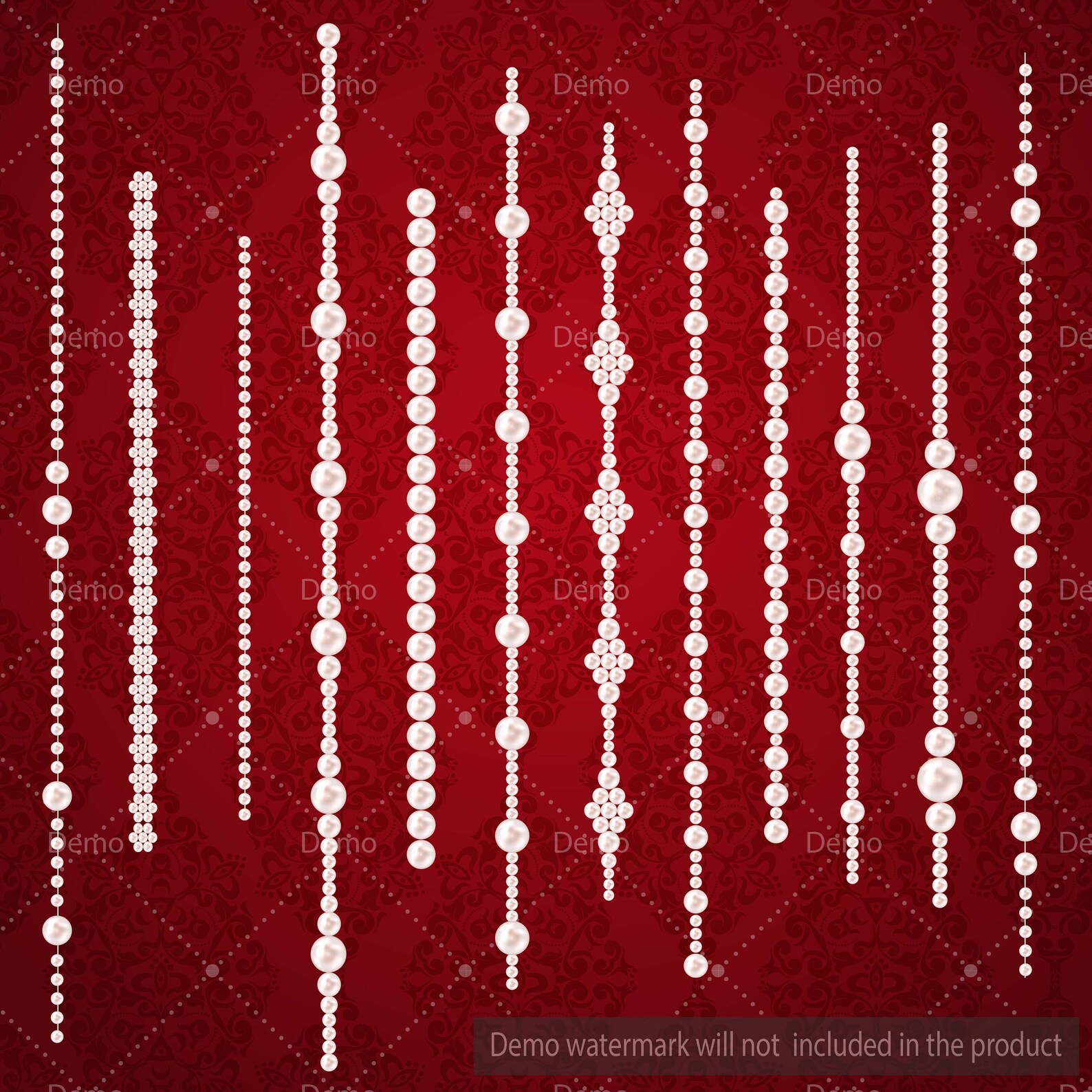 Hanging Pearl Chain Clipartpearl Stringjewelry Etsy