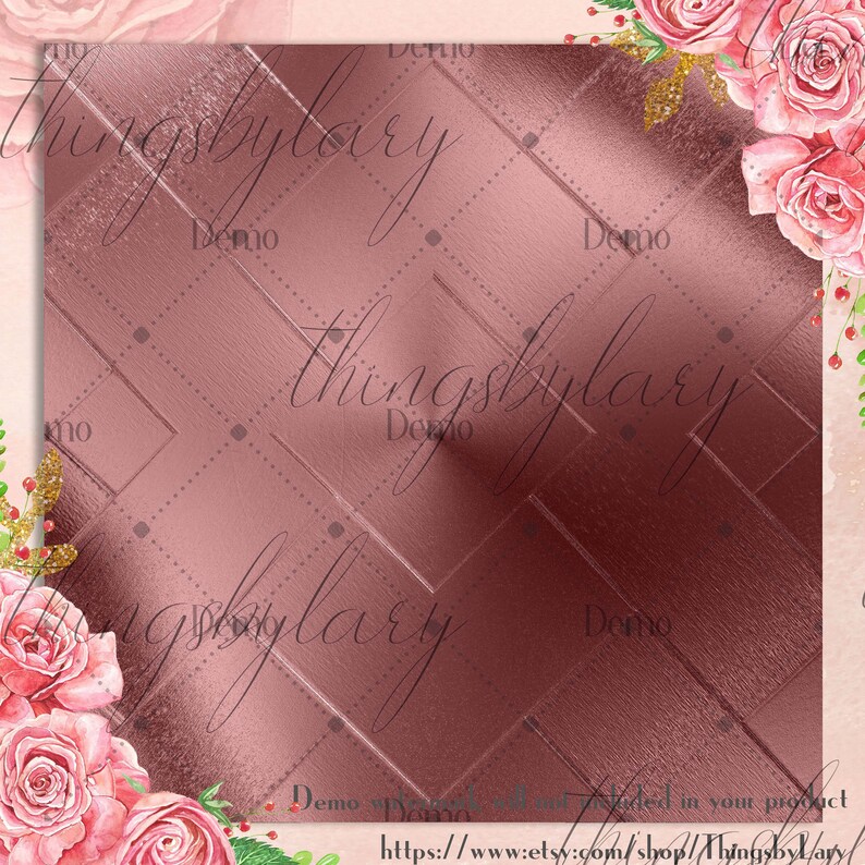 42 Rose Gold Metallic Papers 12 Inch 300 Dpi Planner Paper Etsy