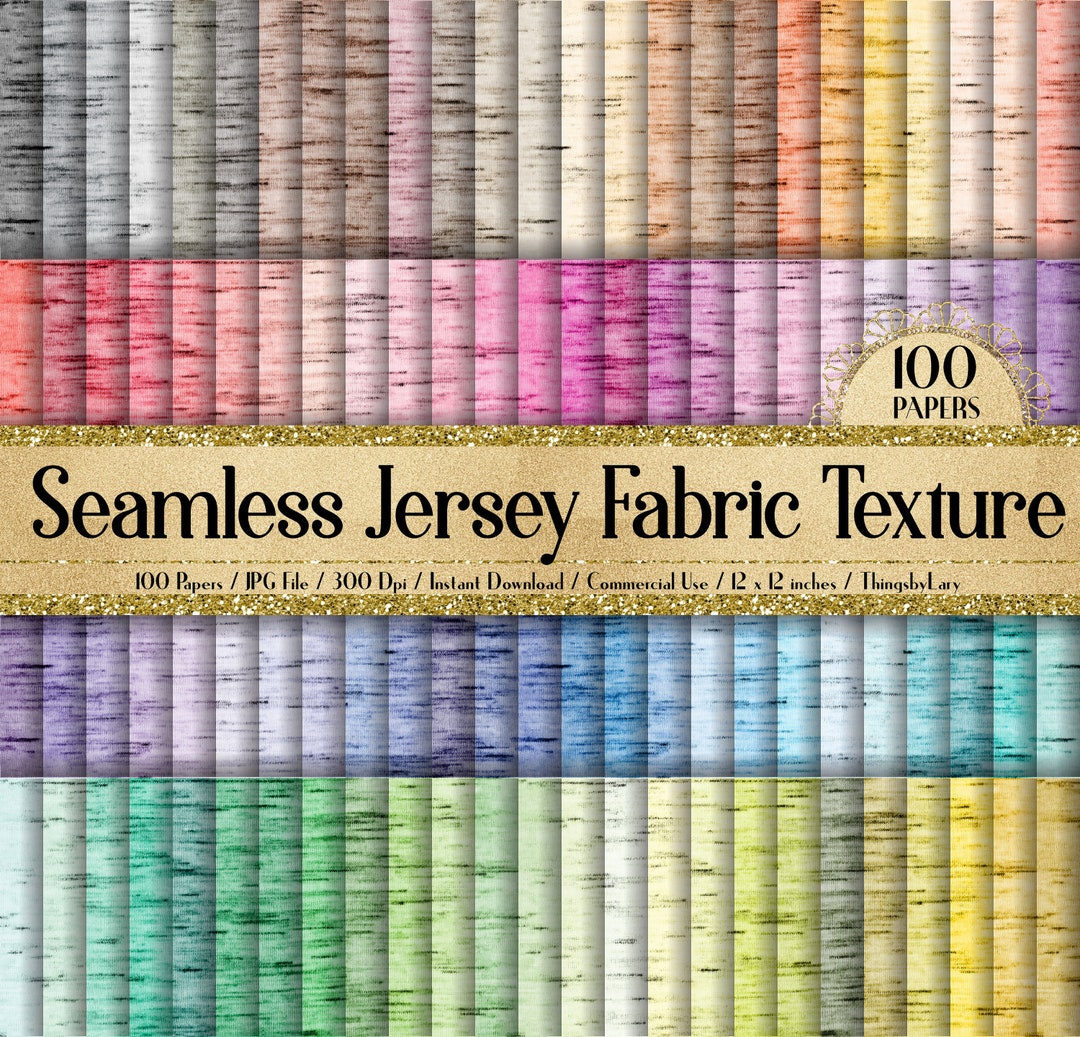 100 Seamless Jersey Cotton Fabric Texture Digital Papers Commercial Use Close up Cotton Fabric