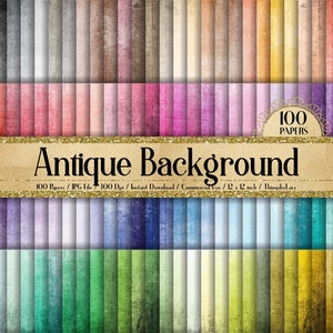 May include: A set of 100 digital paper backgrounds in various colors and textures. The papers are 12 inches by 12 inches and 300 dpi. They are perfect for scrapbooking, card making, and other crafting projects.