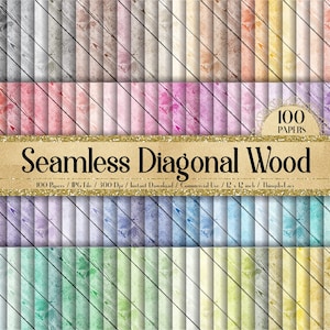 100 Carte digitali in legno rustico con diagonale reale senza soluzione di continuità 12x12 "300 dpi Uso commerciale Download istantaneo Shabby Chic Wood Grain Natural Wood