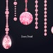Pink Hanging Diamond String Set Digital Images PNG Transparent Instant ...