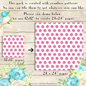 100 Seamless Hand Drawn Polka Dot Papers in 12" X 12", 300 Dpi Planner ...
