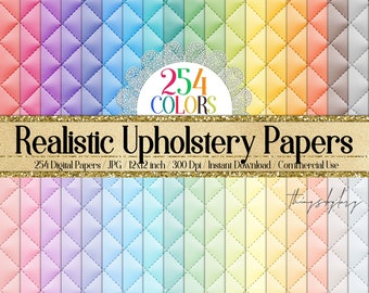 254 Realistic Upholstery Leather Background Digital Papers 12x12" 300 Dpi Instant Download Commercial Use Sew Quilt Leather Fabric Scrapbook