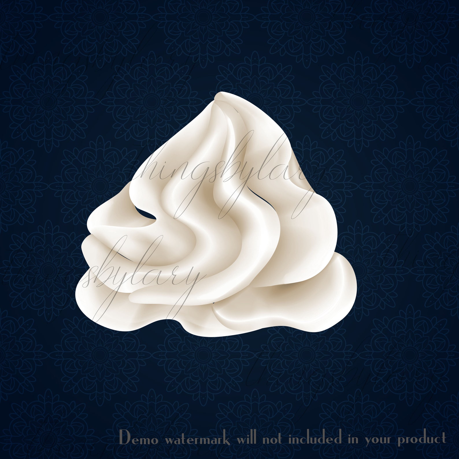 100 Icing Dollops PNG Digital Images Whipped Cream Clip Arts | Etsy