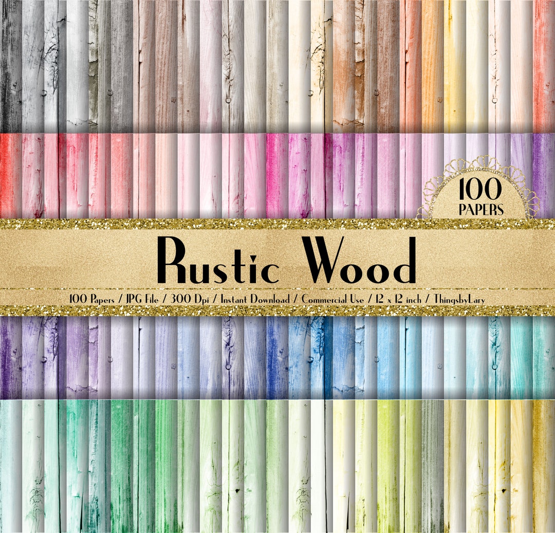100 Rustic Wood Texture Papers in 12inch, 300 Dpi Planner Paper ...