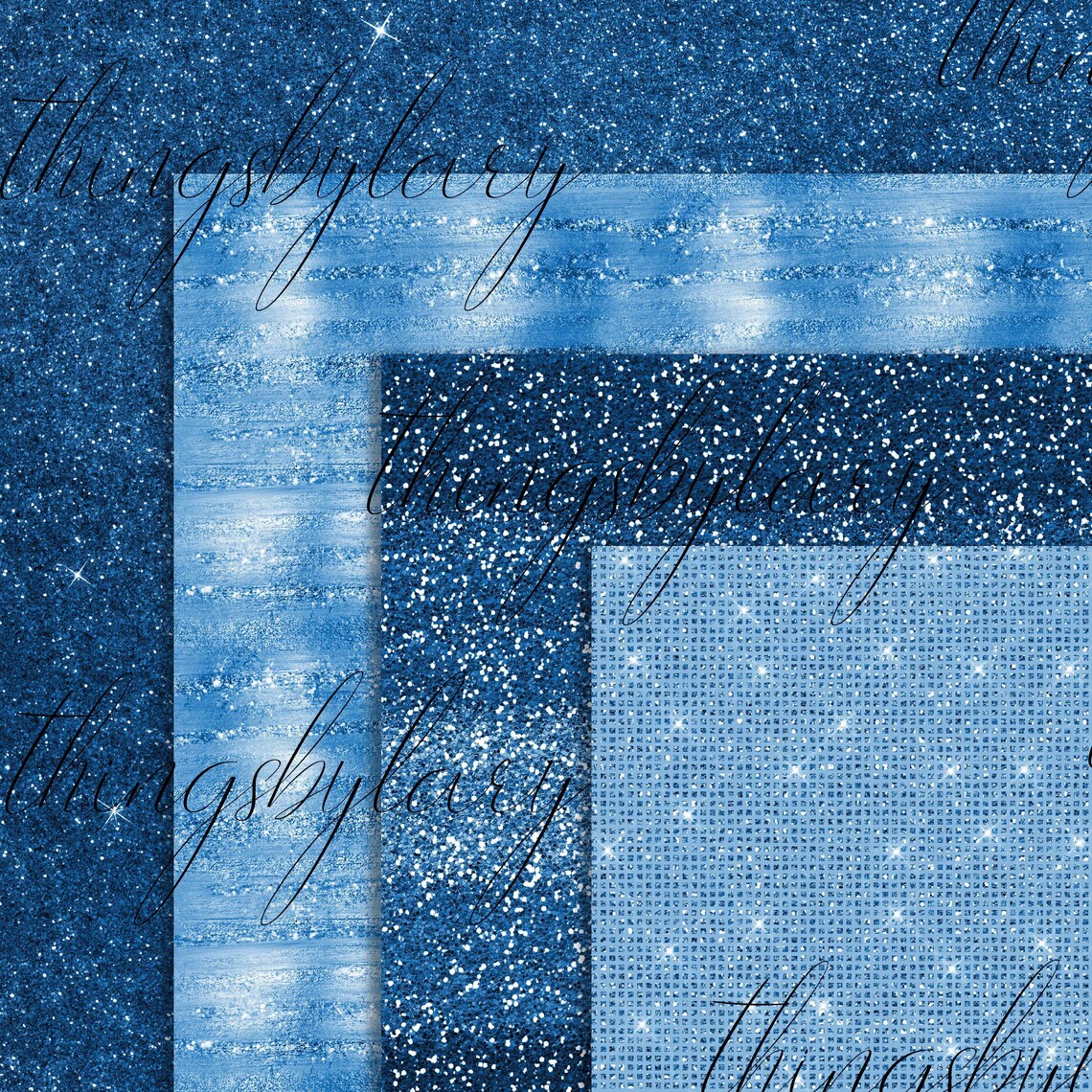 42 Royal Blue Glitter Papers 12 Inch 300 Dpi Planner Paper Etsy