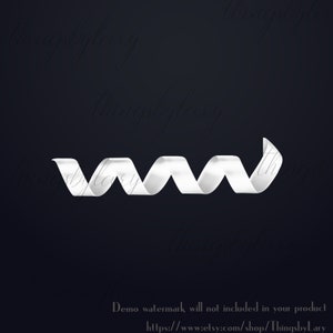 May include: A white ribbon curled into the shape of the letters "www" against a dark gray background.