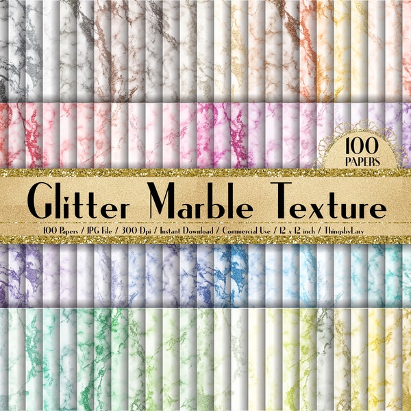 100 Glitter Marble Texture Paper 03 in 12" x 12", 300 Dpi Planner Paper, Commercial Use, Scrapbook Papers,Glitter Marble,Texture Paper